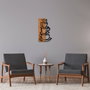 Wallity MA-296 Accesorio Decorativo de Pared en Nogal y Negro